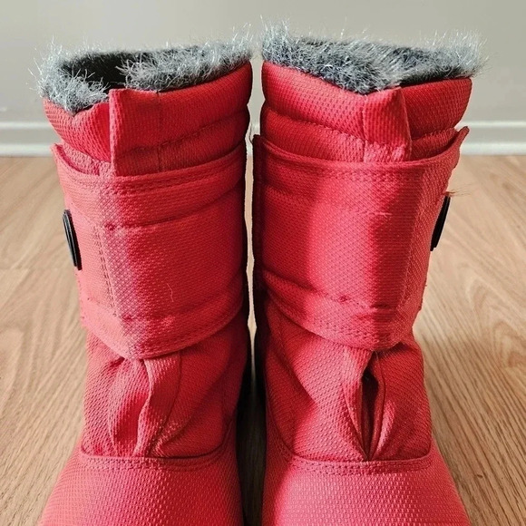 Olang Quilted Padded Winter Snow Ankle Boots Cherry Red Size 39. - Picture 10 of 14